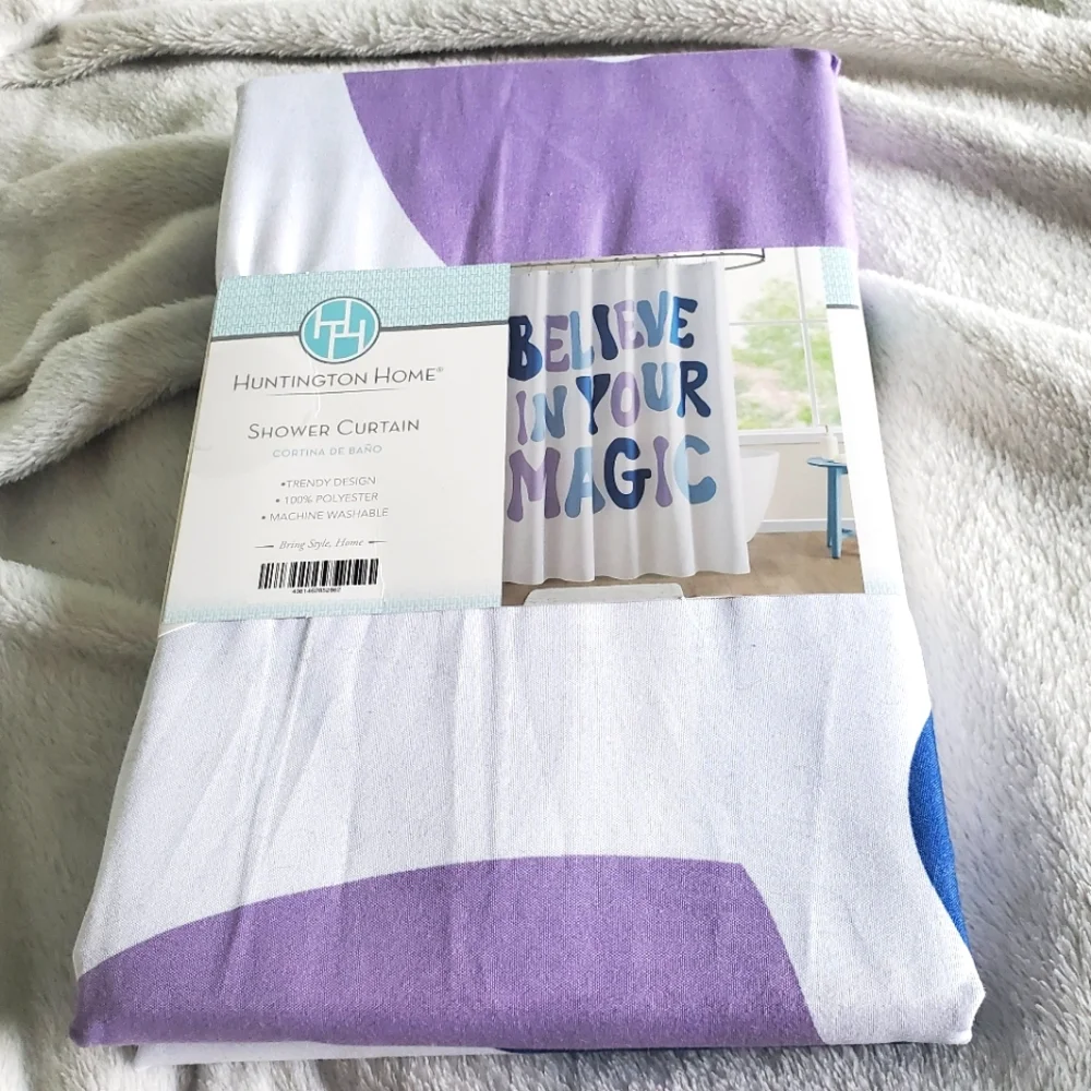 Huntington Home Purple and Blue Shower Curtain